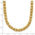 Leslie's 14K Two-tone Polished 5.5mm Popcorn Mesh Necklace - Image 5