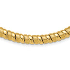 Leslie's 14K Polished and Brushed Fancy 8.0mm Necklace