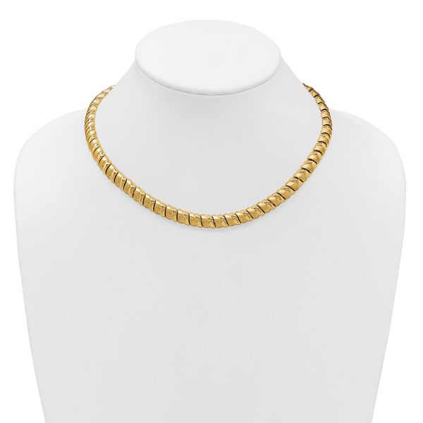 Leslie's 14K Polished and Brushed Fancy 8.0mm Necklace - Image 2
