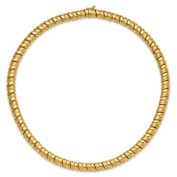 Leslie's 14K Polished and Brushed Fancy 8.0mm Necklace - Image 3