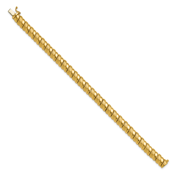 Leslie's 14K Polished and Brushed Fancy 8.0mm Bracelet - Image 2