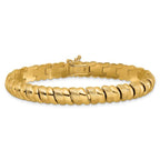 Leslie's 14K Polished and Brushed Fancy 8.0mm Bracelet - Image 3