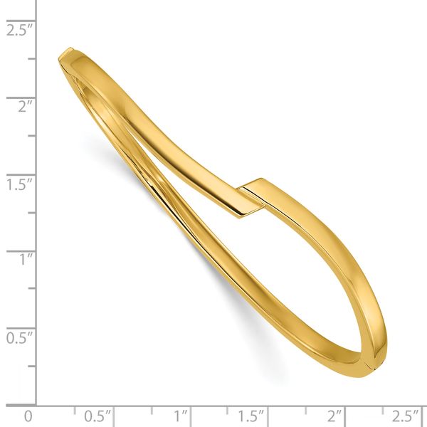 Leslie's 14K Polished Fancy Bypass Hinged Bangle - Image 3