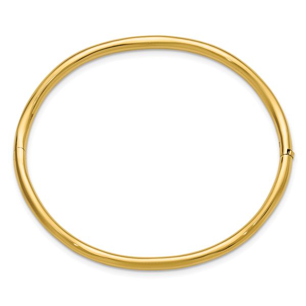 Leslie's 14K Polished Fancy Wavy Hinged Bangle - Image 2