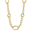 Leslie's 14K Polished Fancy Link w/2in ext. Necklace
