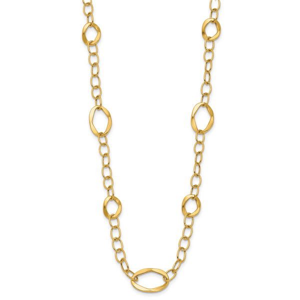 Leslie's 14K Polished Fancy Link w/2in ext. Necklace - Image 2