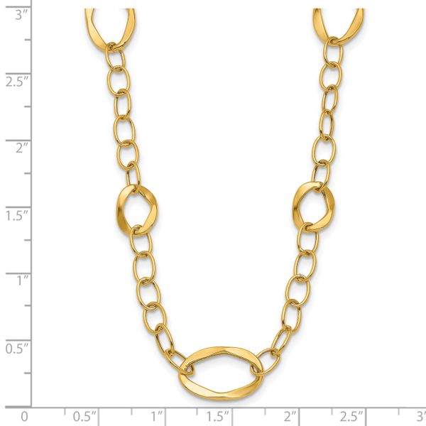Leslie's 14K Polished Fancy Link w/2in ext. Necklace - Image 3