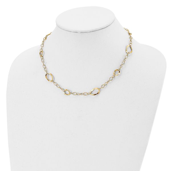 Leslie's 14K Polished Fancy Link w/2in ext. Necklace - Image 4
