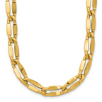 Leslie's 14K Polished Fancy Contoured Link Necklace