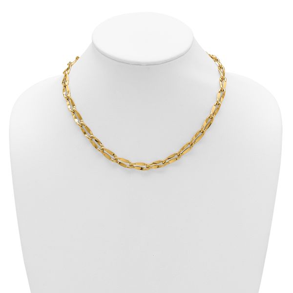 Leslie's 14K Polished Fancy Contoured Link Necklace - Image 3
