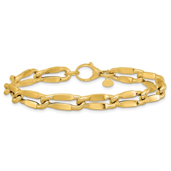 Leslie's 14K Polished Fancy Contoured Link Bracelet - Image 3