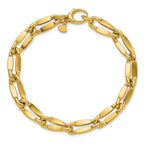 Leslie's 14K Polished Fancy Contoured Link Bracelet - Image 4