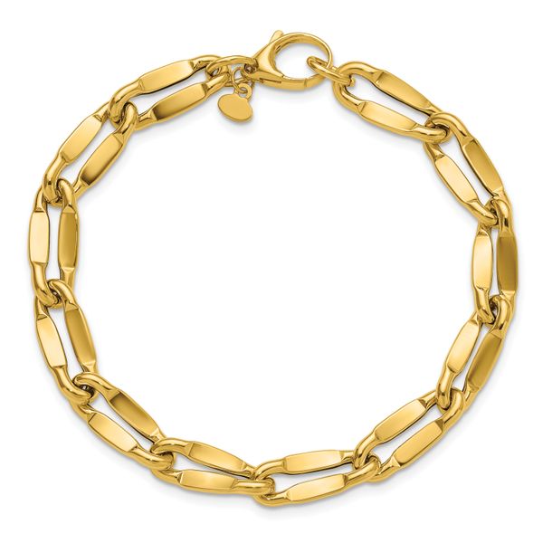 Leslie's 14K Polished Fancy Contoured Link Bracelet - Image 4