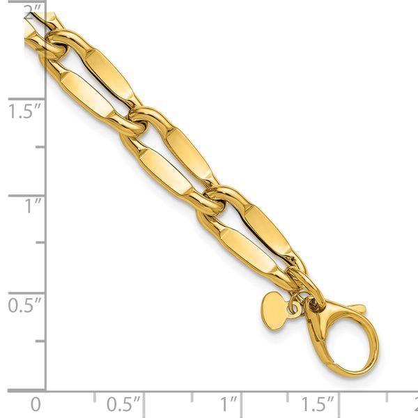 Leslie's 14K Polished Fancy Contoured Link Bracelet - Image 5