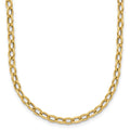 Leslie's 14K Polished Fancy Flat Cable Link Necklace