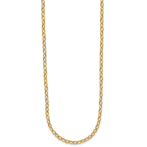 Leslie's 14K Polished Fancy Flat Cable Link Necklace - Image 2