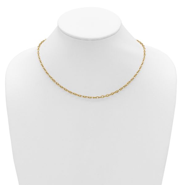 Leslie's 14K Polished Fancy Flat Cable Link Necklace - Image 3
