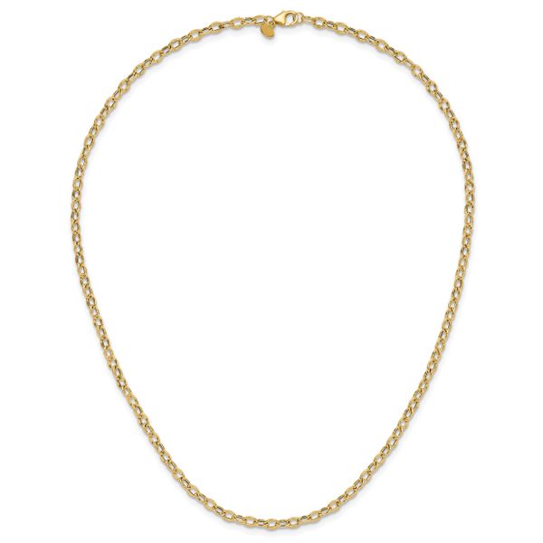 Leslie's 14K Polished Fancy Flat Cable Link Necklace - Image 4