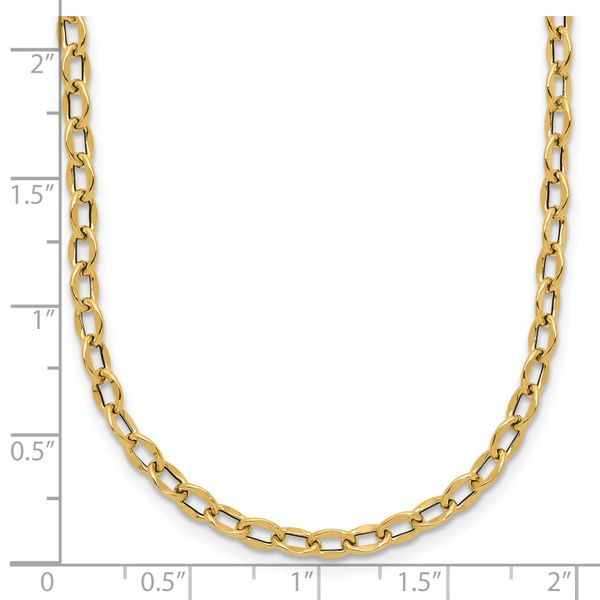 Leslie's 14K Polished Fancy Flat Cable Link Necklace - Image 5