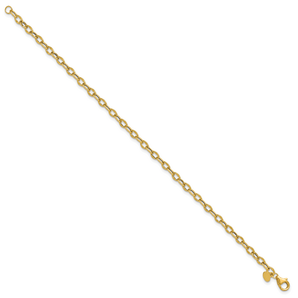 Leslie's 14K Polished Fancy Flat Cable Link Bracelet - Image 2