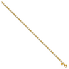 Leslie's 14K Polished Fancy Flat Cable Link Bracelet - Image 2