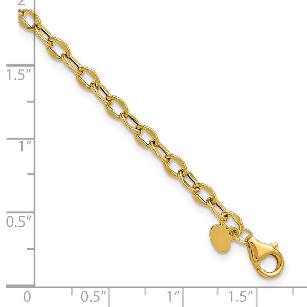 Leslie's 14K Polished Fancy Flat Cable Link Bracelet - Image 5