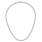 Leslie's 14K White Gold Polished Fancy Flat Cable Link Necklace - Image 4
