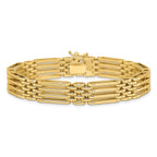 Leslie's 14K Polished Fancy 10.0mm Link Bracelet - Image 3
