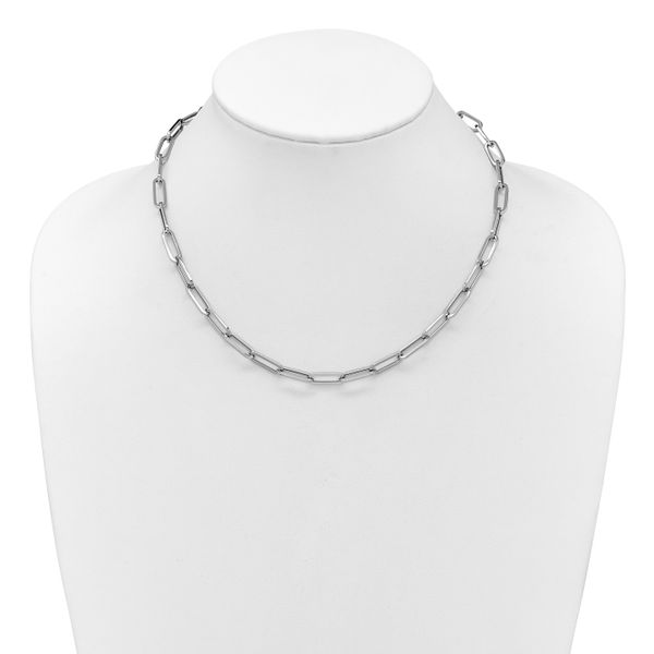Leslie's 14K White Gold Polished Fancy Link Necklace - Image 3