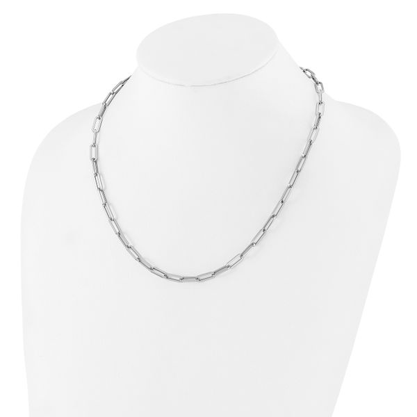 Leslie's 14K White Gold Polished Fancy Link Necklace - Image 3