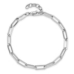 Leslie's 14K White Gold Polished Fancy Link with 1in ext Bracelet - Image 4