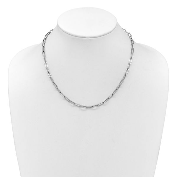 Leslie's 14K White Gold Polished Fancy Link Necklace - Image 3