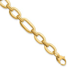 14K Polished 7in Fancy Link Bracelet