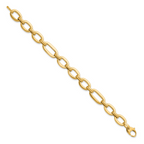 14K Polished 7in Fancy Link Bracelet - Image 2