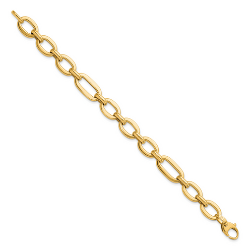 14K Polished 7in Fancy Link Bracelet - Image 2