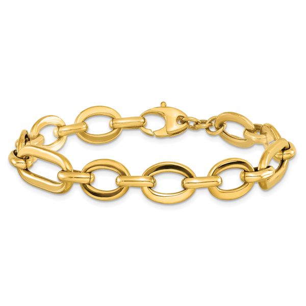 14K Polished 7in Fancy Link Bracelet - Image 3
