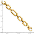 14K Polished 7in Fancy Link Bracelet - Image 4
