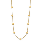 Leslie's 14K Polished and Satin Beaded Necklace - Image 2