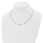 Leslie's 14K Polished and Satin Beaded Necklace - Image 3