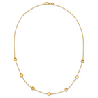 Leslie's 14K Polished and Satin Beaded Necklace - Image 4