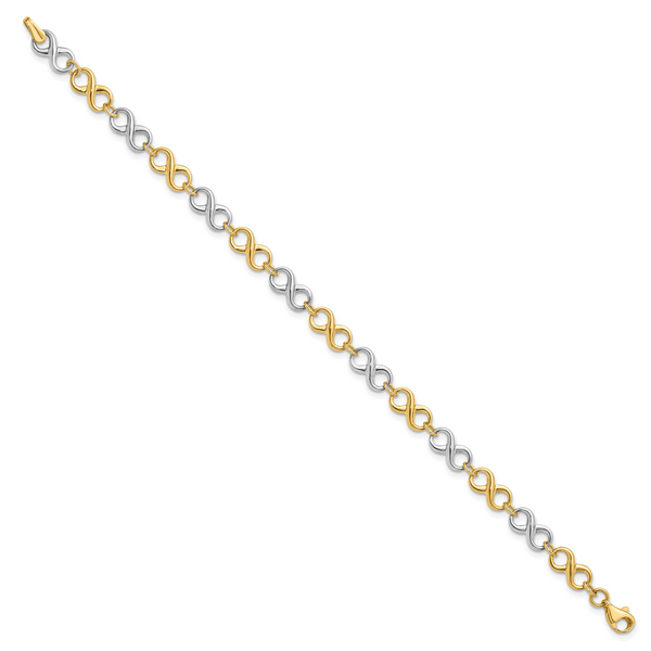 Leslie's 14K Two-tone Polished Bracelet - Image 2