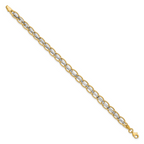 Leslie's 14K Two-tone Polished Fancy Link Bracelet - Image 2