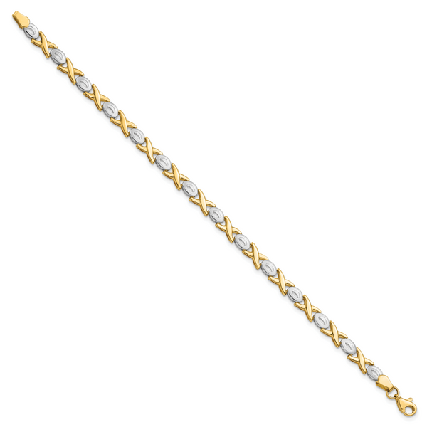 Leslie's 14K Two-tone Polished Bracelet - Image 2