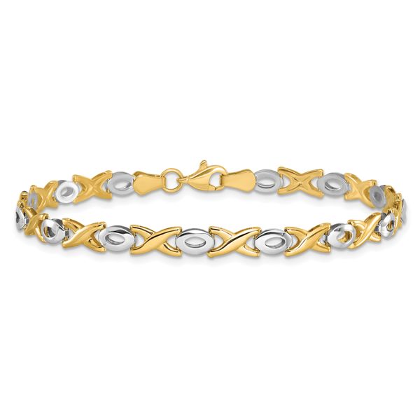 Leslie's 14K Two-tone Polished Bracelet - Image 3
