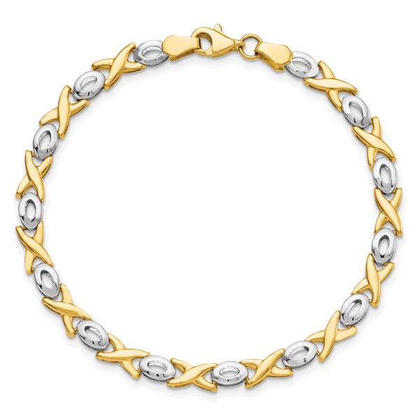 Leslie's 14K Two-tone Polished Bracelet - Image 4