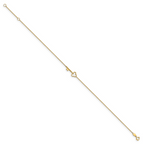 Leslie's 14K Polished Key w/1in ext. Anklet - Image 2