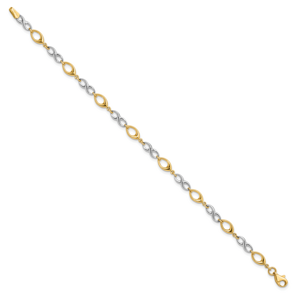 Leslie's 14K Two-tone Polished Bracelet - Image 2