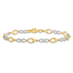 Leslie's 14K Two-tone Polished Bracelet - Image 3