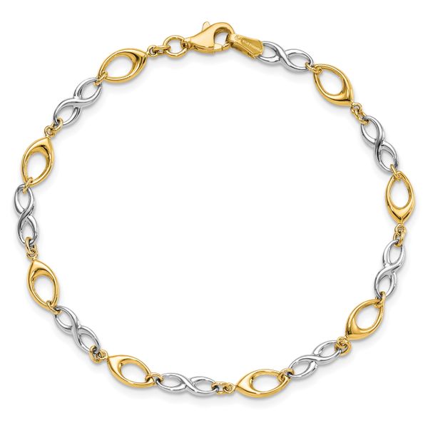 Leslie's 14K Two-tone Polished Bracelet - Image 4