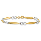 14K Two-tone Polished Bracelet - Image 2